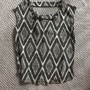 Short sleeve sheer blouse